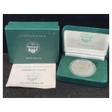 1989 Silver Eagle In Green Box