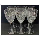 6 Waterford Crystal Water Goblets