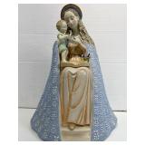 Flower Madonna Figurine. Unmarked 12.5in H