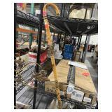 Wood carved cane 35in tall