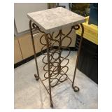 Stone top Metal Wine rack hold 12 bottles,