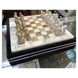 New Onyx Chess set complete w/case, 12x12x.5in