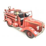 Vtg Metal Firetruck, red