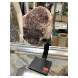 Amethyst geode w/stand, 4x2x10in