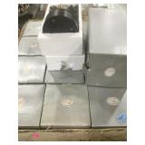 12 NIB ET light up glass figurines on stands