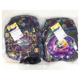 2 Hand-Embroidered Woven mini backpacks