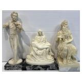 3 Resin Sculptures. Some Damage