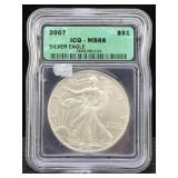 2007 Silver 1 Oz 999 Eagle In Case