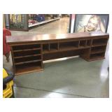 Wood desk top, 57x11x16in