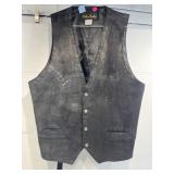 Western Frontier Leather vest w/nylon lining