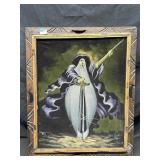 R.S. Signed Gandolf/Wizard On Velvet Painting