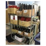 Black and Red composite vases, 5x18in largest one