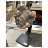 Amethyst geode w/stand, 4x2x8in