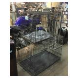 2 Foldable pet crates, 18x24x20 & 22x36x25in