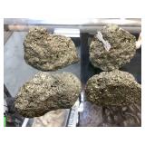 4-Pyrite / Fools-gold Chunks, 4x1.5x3in
