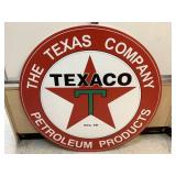 Vtg Style Texaco Petroleum Products round sign,