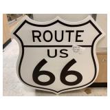 Vtg Style Route US 66 sign, 30x30in