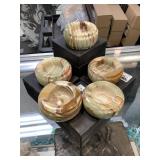 5-Onyx Candle holders from Kalifano, 3x1.25in