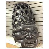 Large carved African Mask, 19x13x30in