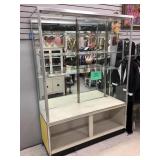Display cabinet w/Shelves, Mirrored back, No