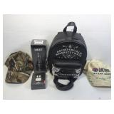 Signed LVMS staff snapback & camo velcro hat cap,