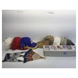 Mixed lot of sports with autographed hats