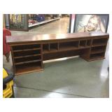 Wood desk top, 57x11x16in