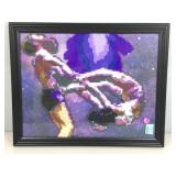 Mixed media art framed to 16x20