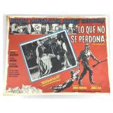 1960 The Unforgiven Spanish Lobby Card 16x12.5