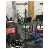 Gray metal clothing rack, 76in tall