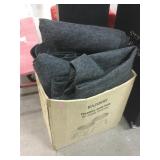 Box of carpet pieces,