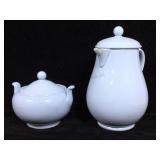 Wedge wood Lavender creamware bute shape, pot,