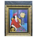 Original Itzchak Tarkay Signed Acrylic Painting