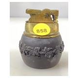 Vtg Wedgewood lighter, black Jasperware