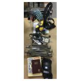 Books w/beauty supplies/tools, belts and more