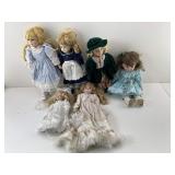 Porcelain dolls, tallest 16 in tall