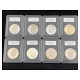 8 Ike / Eisenhower Dollar, See Photos For Dates