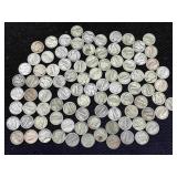 94 Silver Mercury Dimes
