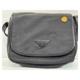 Vtg Fendi Black Monogram Flap Crossbody Bag