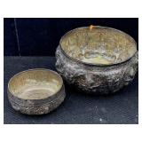 Vtg Thai Repousse Bowls, Sz 5x2.ï¿½in