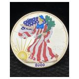 2000 Silver Eagle 1 Oz 999 Colorized
