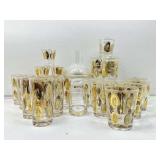 Vtg MCM ï¿½Royal Ladiesï¿½ Cocktail Glasses & Bombay