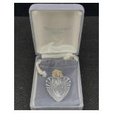 Waterford Crystal Pendant W/sterling Necklace, Tw