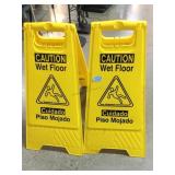 2-Caution Wet Floor signs, 2ft tall