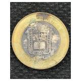 2004 100 Pesos Silver Center Coin, Tw 33.8g,