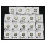 19 Silver Barber Dimes, See Photos For Years