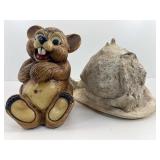 Vtg Domiani Western Originals Ceramic Bear Bank