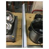 White hanging roll up projector screen, 62in long