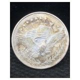 Silver Eagle And Flag Round 1 Troy Oz.