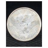 Silver Eagle And Flag Round 1 Troy Oz.